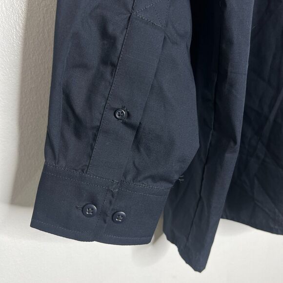 Tru-Spec Black Tactical Shirt Size XL Reg Long Sleeve Button Front - Picture 8 of 11